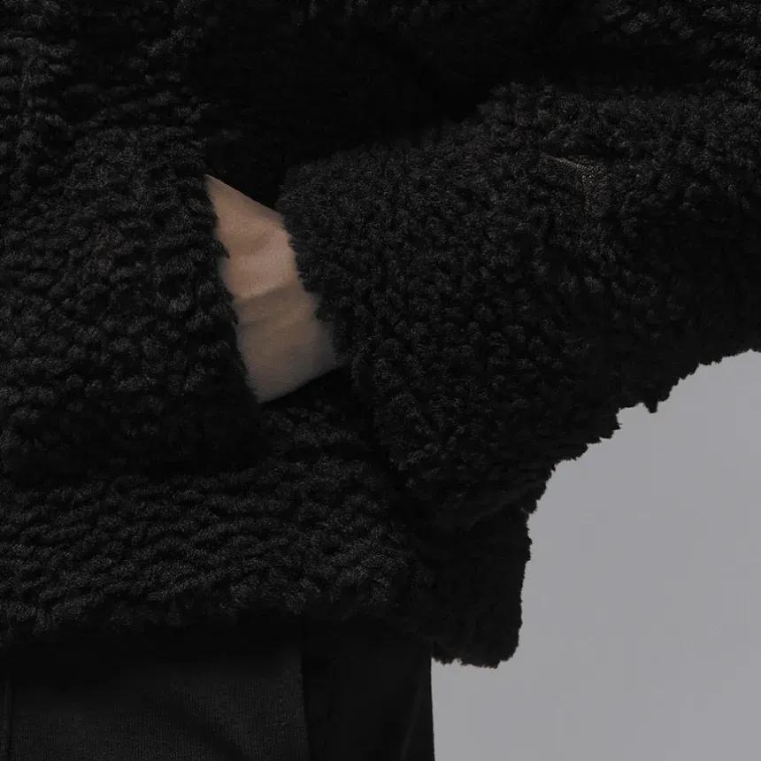 Jordan Solid Color Stand Collar Casual Jacket Women Outerwear Black FD7169-010