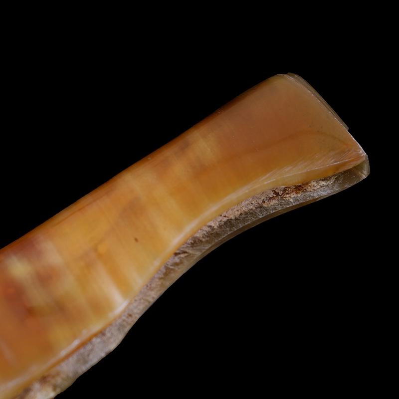 Yak Horn Comb Składany klips kieszonkowy Narzędzia fryzjerskie do stylizacji wąsów i brody