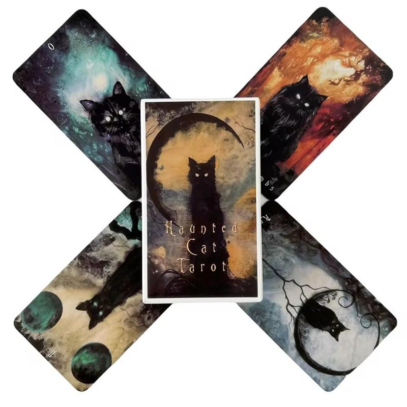 Haunted Cat Tarotkarten Ein 78er Deck Orakel Englisch Visions Divination Edition Borad Spielen