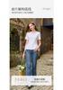 Fragrant Shadow White Pure Cotton Short-sleeved T-shirt