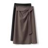 Elegant & Versatile Irregular Slit Midi Skirt for Women - Spring/Summer 2025