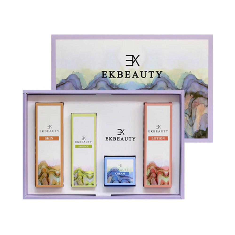 Coffret 4 pièces hautement hydratant EK Beauty Premium Cosmétiques naturels qui apaisent et améliorent la peau sèche, extrêmement sèche et tiraillée, 1 coffret