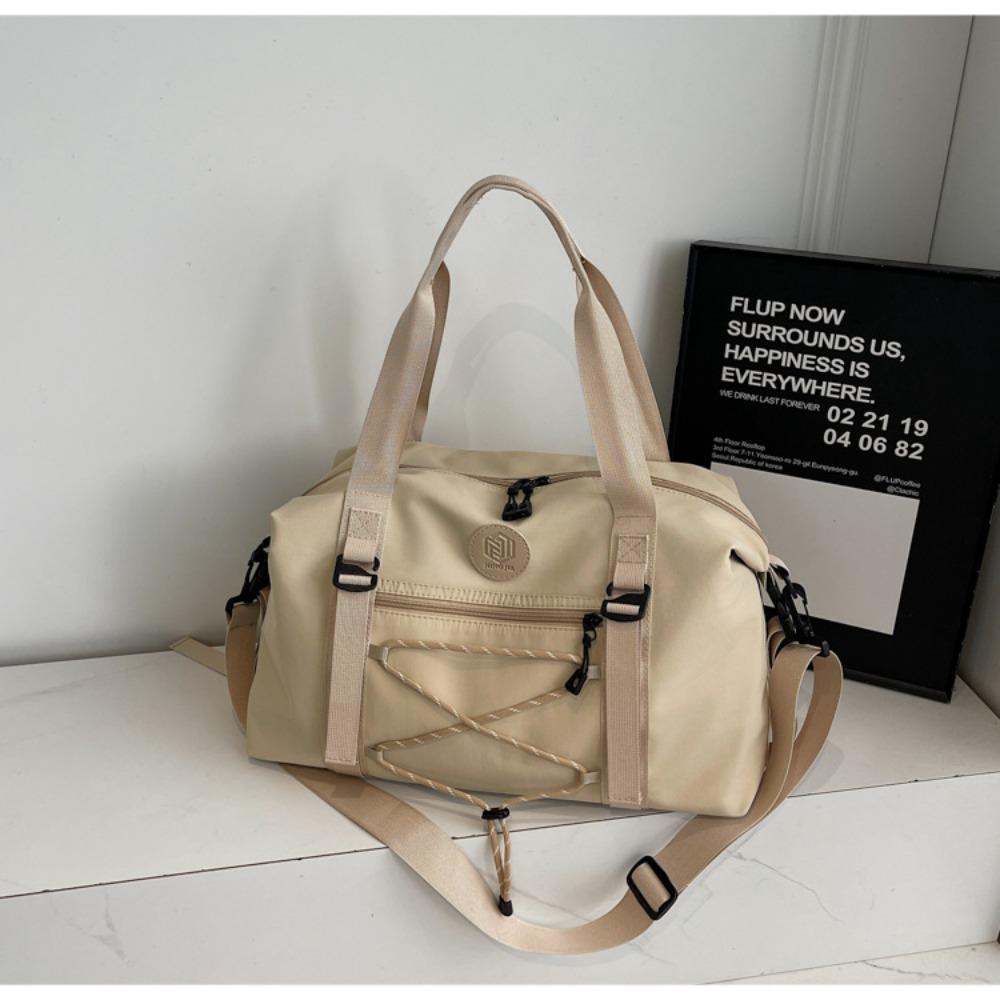 Large-capacity lightweight travel bag Women s portable swimming sports fitness bag Men s short-distance travel business travel storage duffel bag хаки