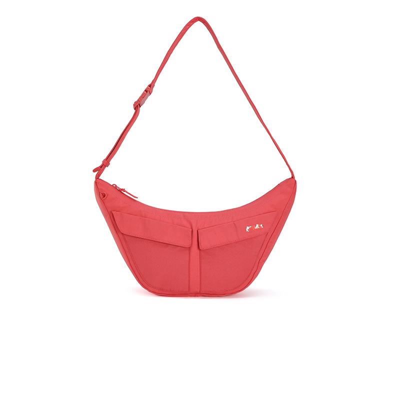 New FILA MAISON KITSUNÉ Fabric Shoulder Bag Women's Canna Red F13U529131FRD