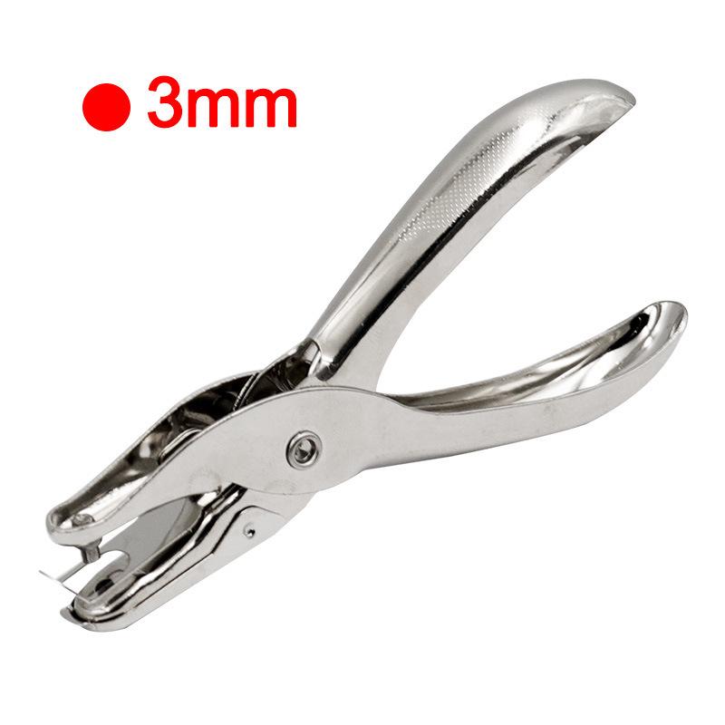 Single Hole Puncher, 6mm/3mm Diameter, Punches 1-8 Sheets, One-Handed Use