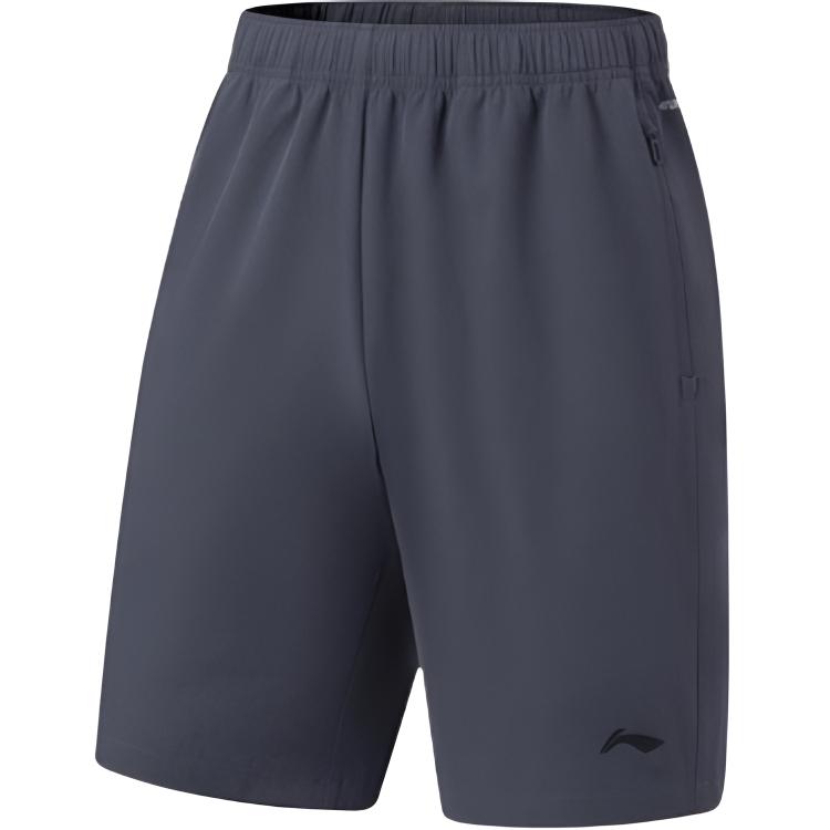 

Li-Ning Solid Color Simple Comfortable Versatile Casual Lace-Up Sports Shorts Men shorts AKSV847-2 S