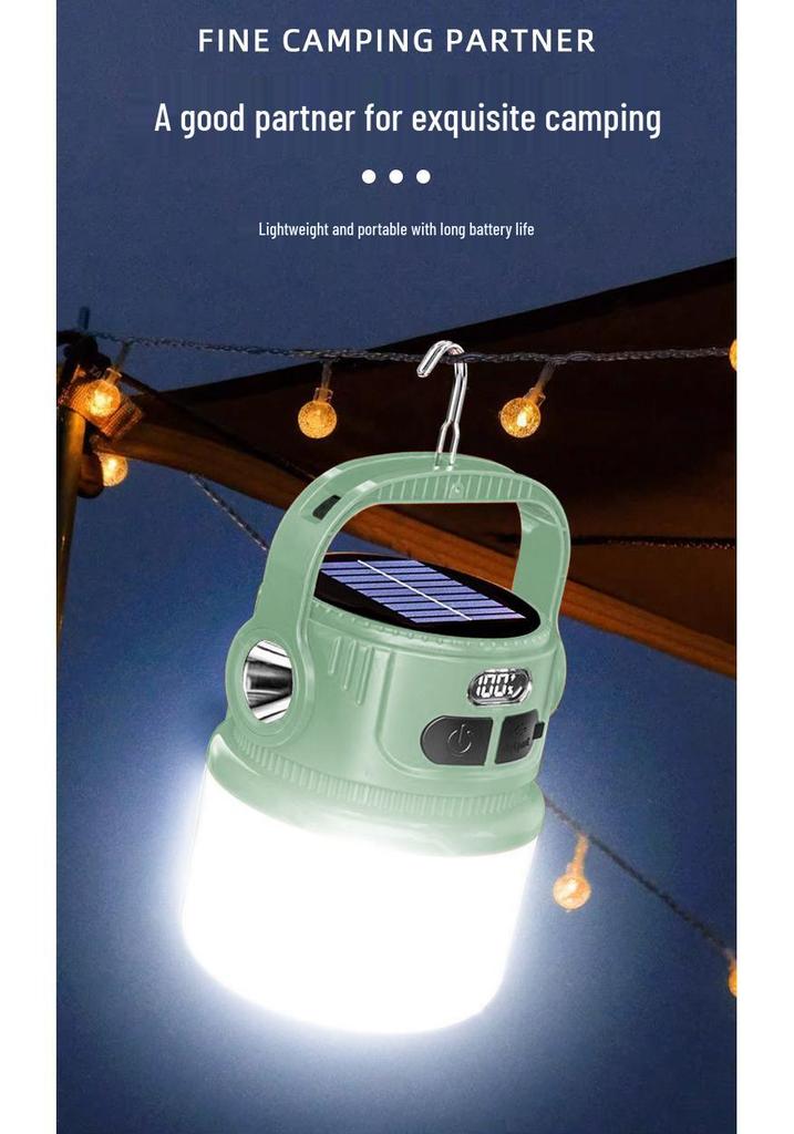 Portable Rechargeable Outdoor LED Solar Camping Lantern Lamp