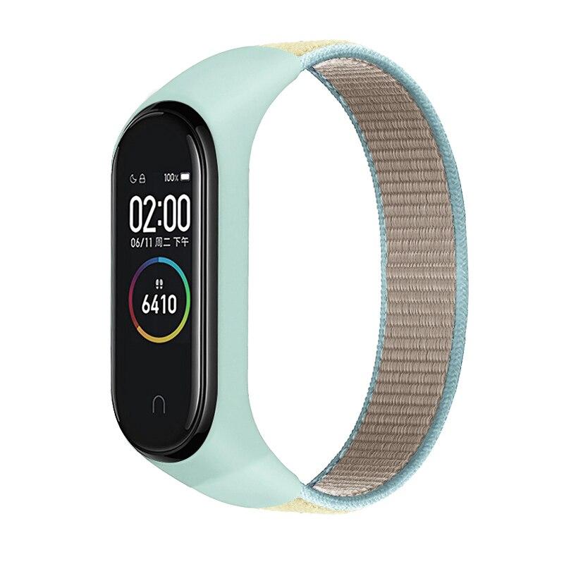 Xiaomi Mi Band 5 4 3 için Değiştirilebilir Bileklik Naylon Kayış Bilek Spor Bilekliği Mi Band 4 5 Miband 4 3 5 Band4 Akıllı Saat Kayışı