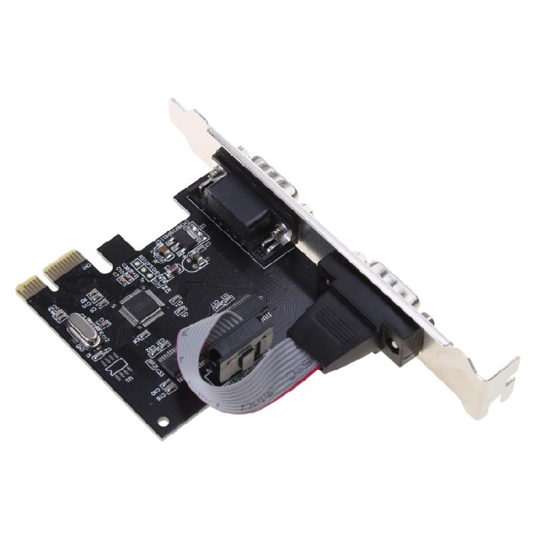 PCIE 2 Port Serial Expansion Card PCI for Express PCI-E To DB9 X2 RS232 COM Adap