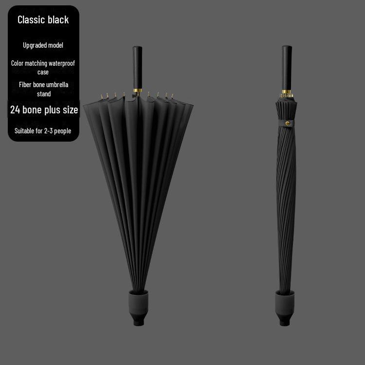 

Женский большой водонепроницаемый зонт с 24 спицами, ветроустойчивый, для использования в солнечную и дождливую погоду, с длинной ручкой, для установки в автомобиль 115cm canopy