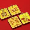 Caishun Gilded Tangka Pendant: Fortune, Wealth & Prosperity Necklace with Five Roads & Big Dipper
