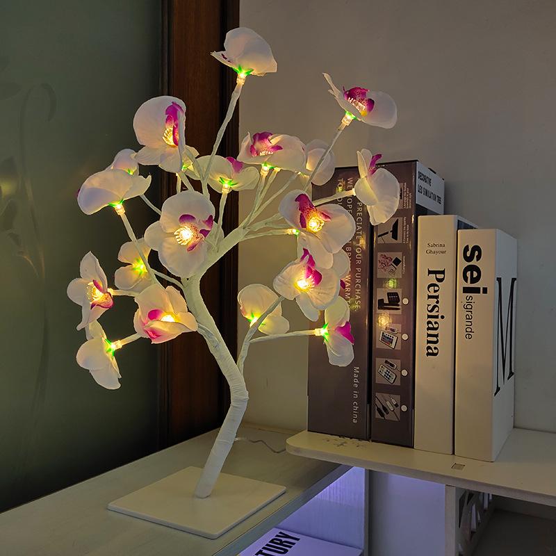 LED Maple Leaf Tree Lamp with Voice Remote - Creative USB Night Light for Room Decor & Gifts