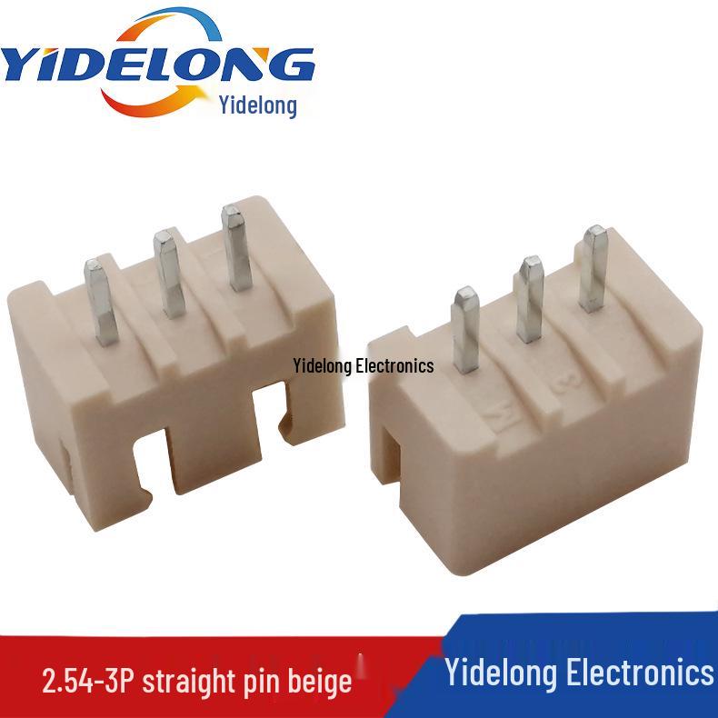 High-Temperature Resistant Beige XH2.54-3P Straight Pin Header Connector