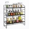 RCHYFEED Adjustable 3-Tier Spice Storage Rack, Height Adjustable, Large Capacity, Easy Assembly