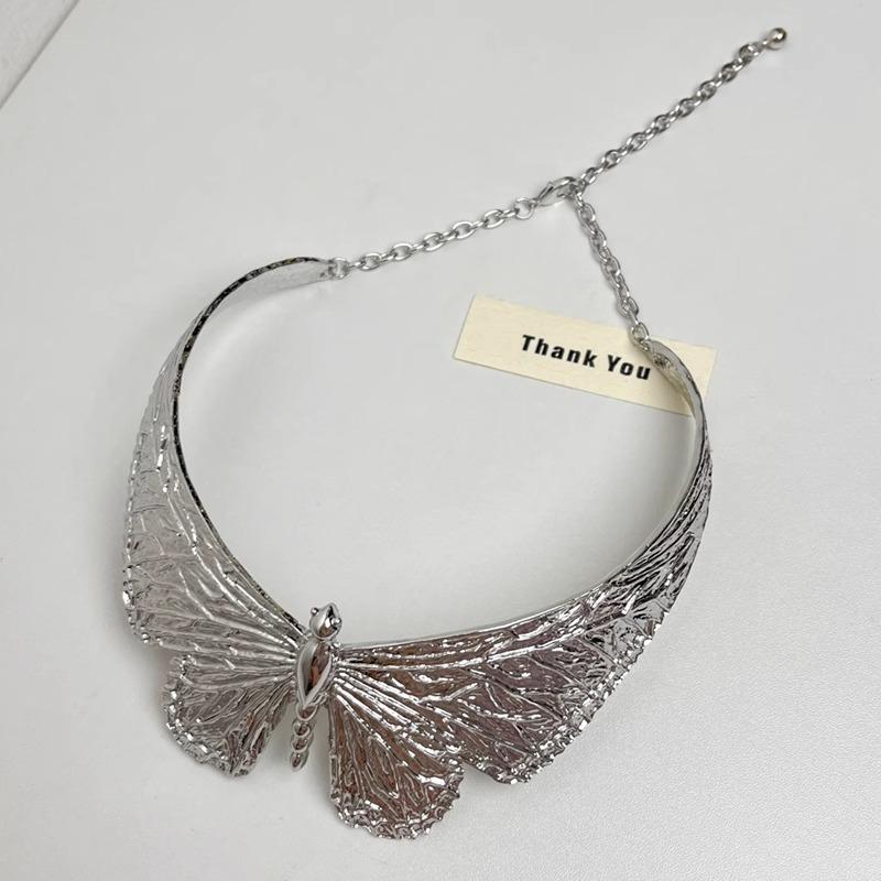 Exaggerated Metal Thick Chain Stitching Necklace Women's High Hip Hop Style Choker Fashion Trend Jewelry Accessories