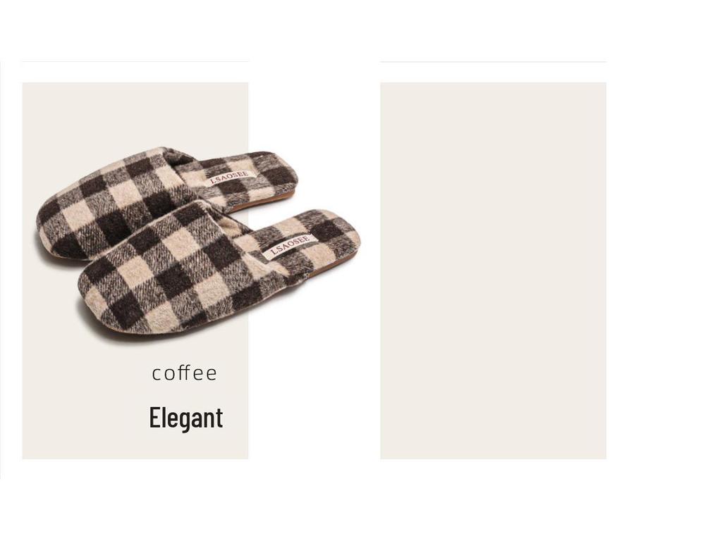 Women's Luxury Checkered Suede Fleece Slippers - Non-Slip Lightweight Tendon Sole