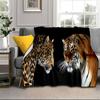 Colorful Tiger Portrait Blanket Flannel Blanket Throw Blanket Sofa Cover Blanket Soft Premium Blanket Picnic Blanket Tv Blanket Gifts