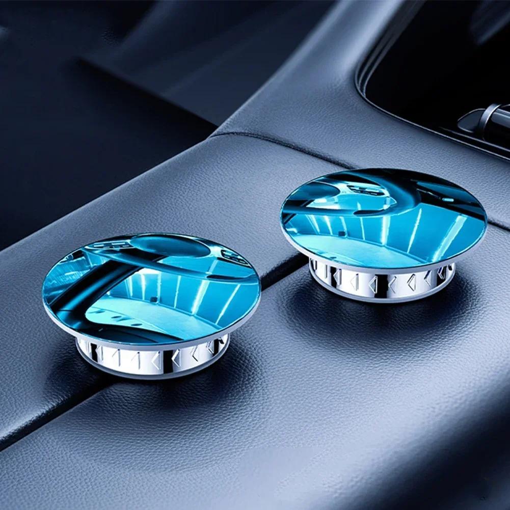 2Pcs 360 Adjustable Small Round Rearview Mirror Wide Angle Mirror Blind Spot Car Reverse Auxiliary Rearview Convex Mirror