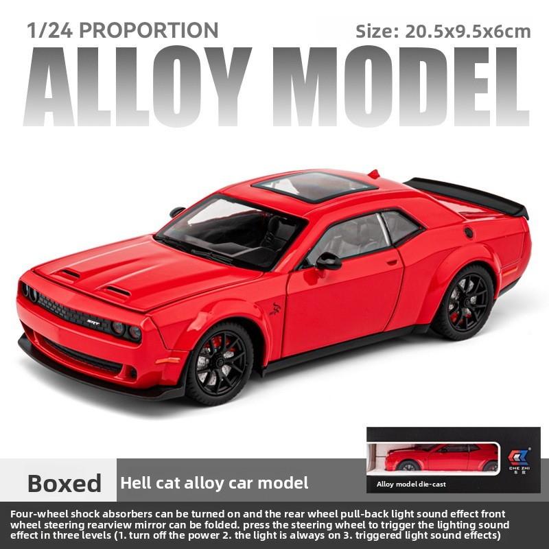 Challenger Alloy Simulation Srt Hellcat Model Toy With Lighting Function