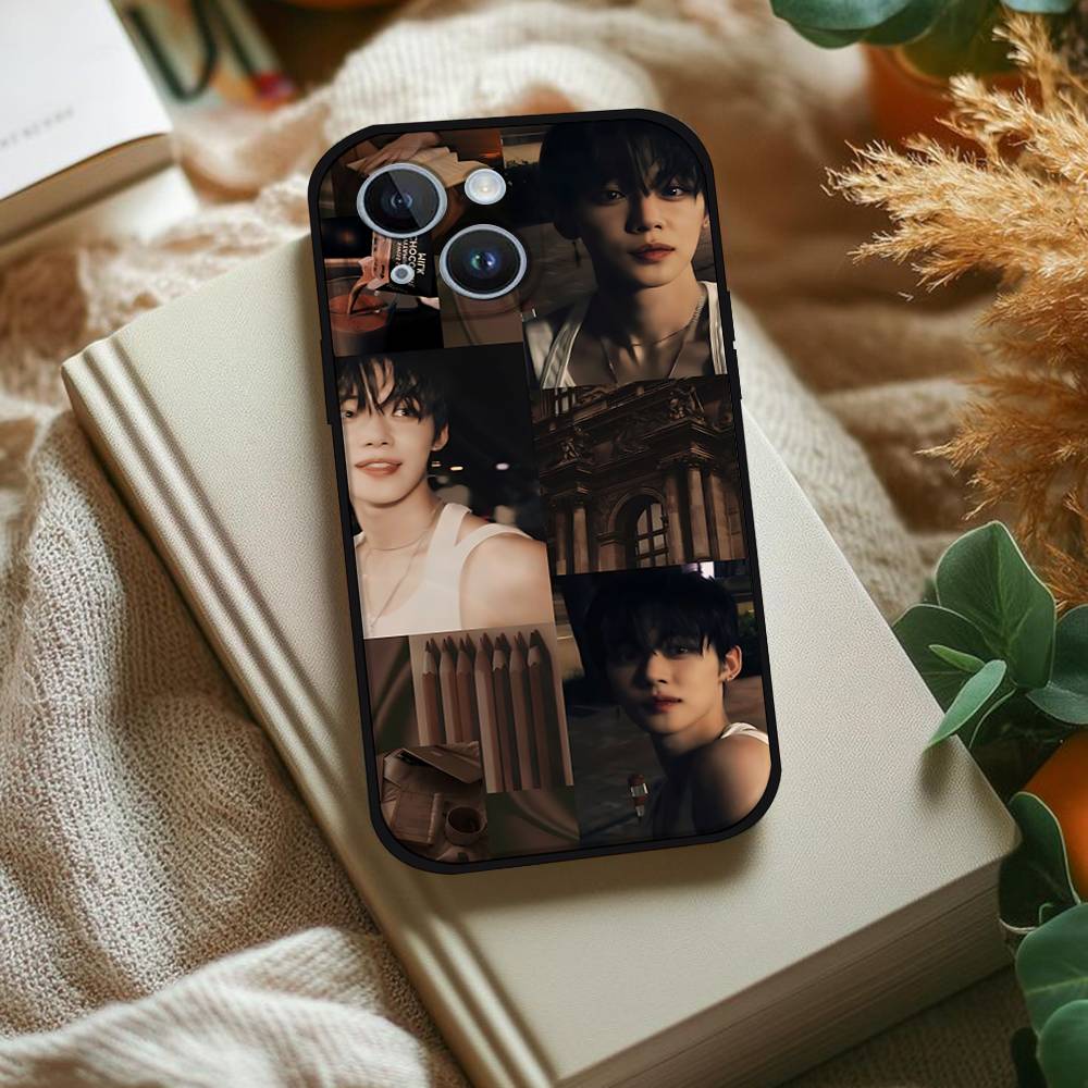 Singer Y-Yeonjun Phone Case For IPhone 1716 15 14 13 Pro Max 11 12 Mini X Xs XR Black Silicone Cover