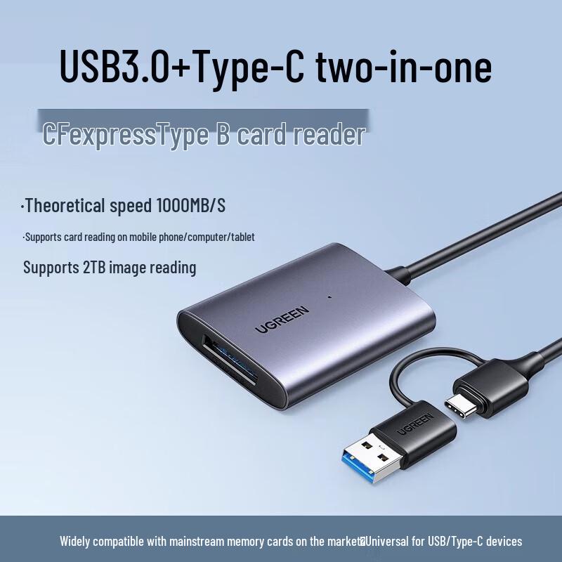 UGREEN CFeB Dual Interface Card Reader