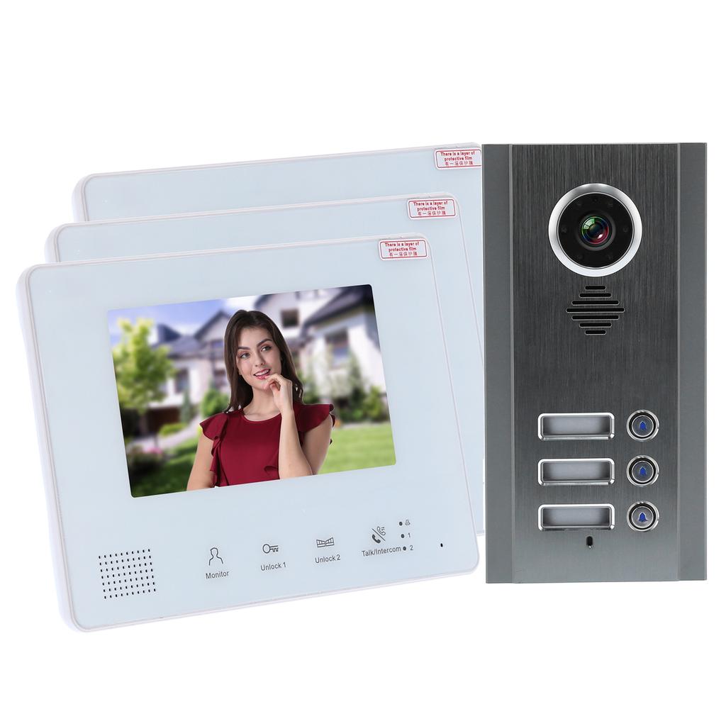 BUS 2 Wire Video Doorbell Camera Direct Press Type Color Display Two Way Intercom Night Vision