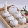 3D Christmas Ball Candlestick Silicone Mold DIY Embossed Lantern Snowflake Flower Candle Holder Plaster Resin Craft Making Molds