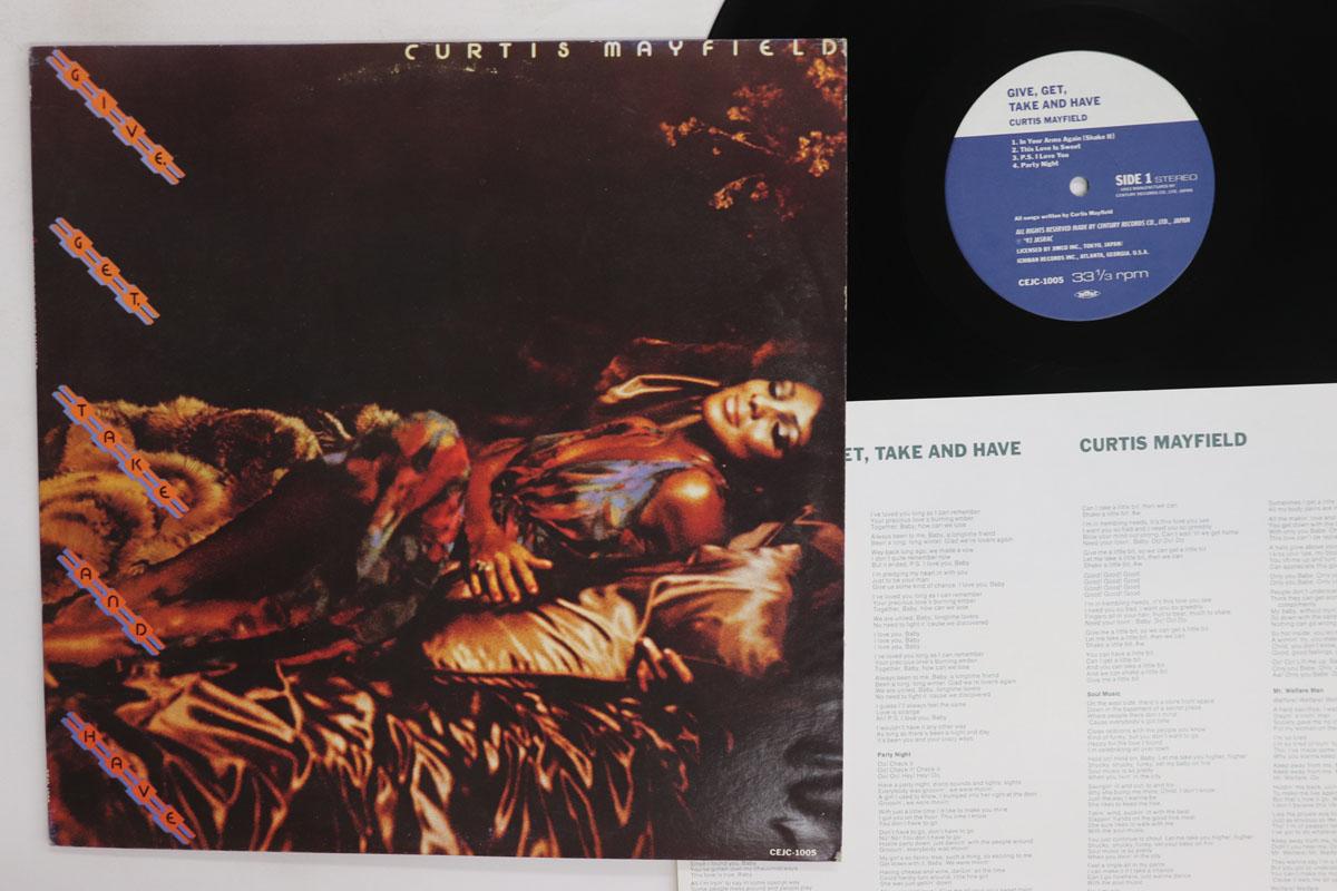 Виниловая пластинка CURTIS MAYFIELD Give Get Take And Have CEJC1005 CENTURY 1993 Япония SoulFunk Б/у