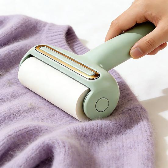 Opakovaně použitelný silikonový váleček na žmolky s pohodlnou rukojetí Omyvatelný lepivý váleček Nábytek Oblečení Výkonný odstraňovač zvířecích chlupů