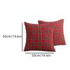 2pcs Christmas Plaid Pillow Cover Classic Red Checker Pillowcase Household Pillowslip for Home Decor Holiday Living Room Bedroom Gift