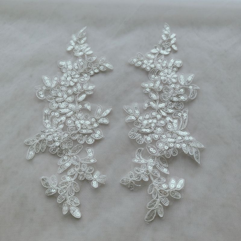 Car Bone Lace Sequined Lace Accessories, Handmade Diy Materials, Bridal Wedding Dress Head Jewelry, Clothes Decoration Flowers