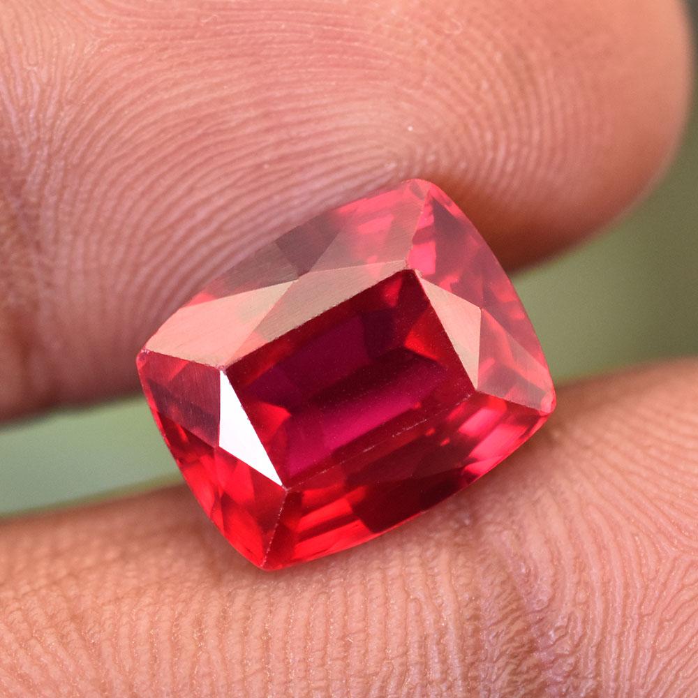 Natural Red Ruby Loose Gemstone 11x9mm Cushion Cut for Jewelry Making and Gem Collections