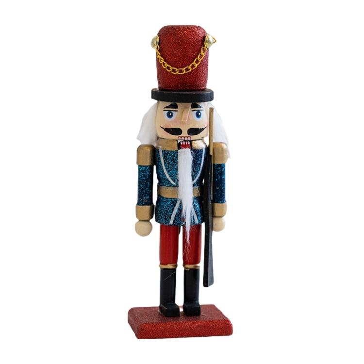 Artisanal Wood Nutcrackers Puppet 16cm Traditional Christmas Centerpieces Decorative King Soldier Figure Toy Ornament