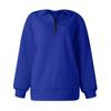 Women's Casual Fashion Long Sleeve Solid Color Zip Sweatshirt Top