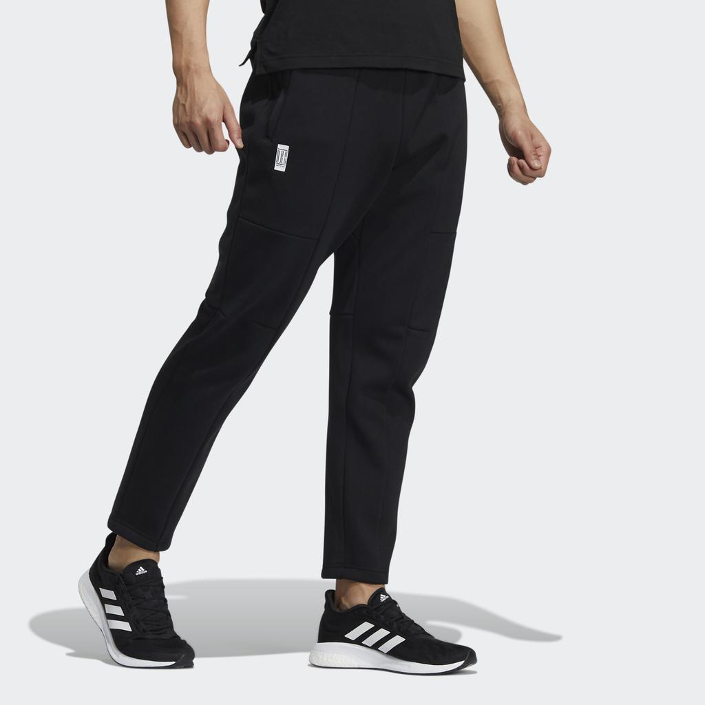 Adidas Knit Warm Pants With Minimal Logo Men Bottoms Black H39281