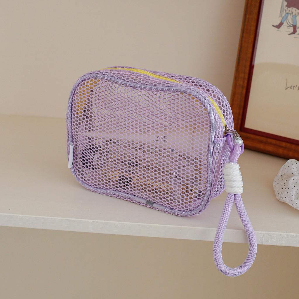 Travel Toiletry Bag With Mesh Material Portable Makeup Organizer For Vacation And Home Use