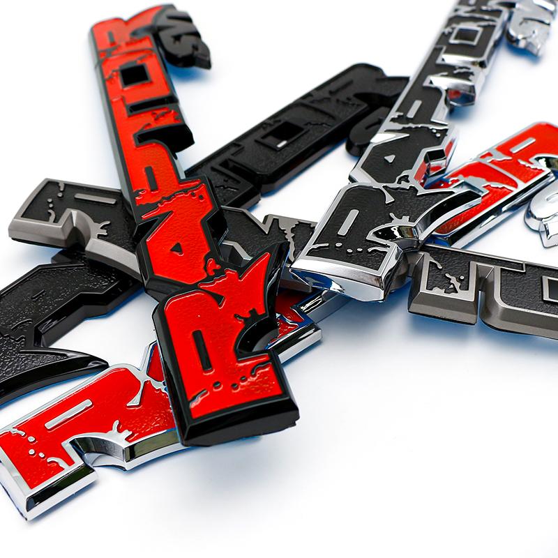 QYCI4 ABS Trunk Sticker Plastic Logo Badge Raptor Letter Badge for Ford Focus Mk2 Fiesta Mk3 Mondeo Mk4 Ranger Kuga Mk7 C Accessorie