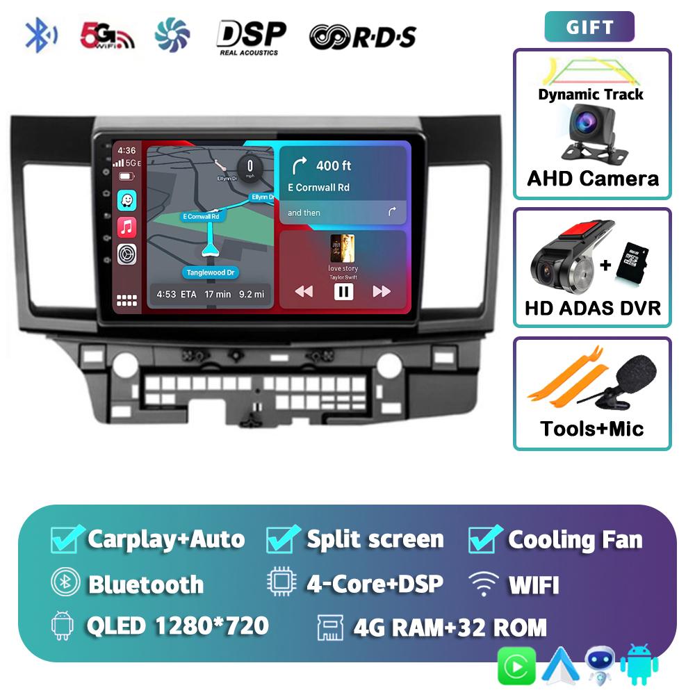 Android 14 WIFI+4G Car Radio For Mitsubishi Lancer 10 CY 2007-2017 Multimedia Video Player Navigation GPS Stereo 2 Din Head Unit