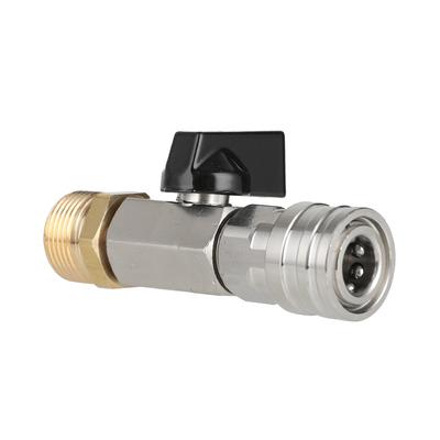 High Pressure Washer Ball Valve Kit 1/4" Quick Connector and M22/14mm for Power Washer Hose Switch On/off