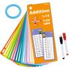 15 Reusable Erasable Math Addition Flashcards for Children's Learning