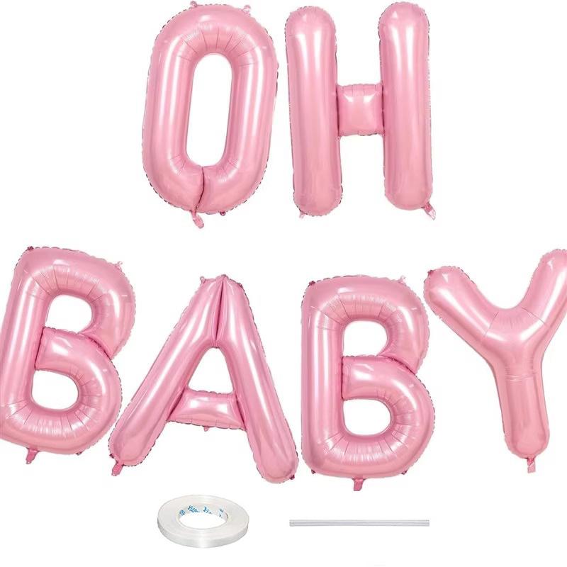 40 Zoll Cremefarbenes Rosa Baby Baby Geburtstag Buchstaben Set 40 Zoll Braut Braut-To-Be Ballon Set