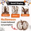 Handcrafted Hollow Wicker Pumpkin Decoration Natural Vine Material Halloween Autumn Seasonal Tabletop Accent for Home or Office Display