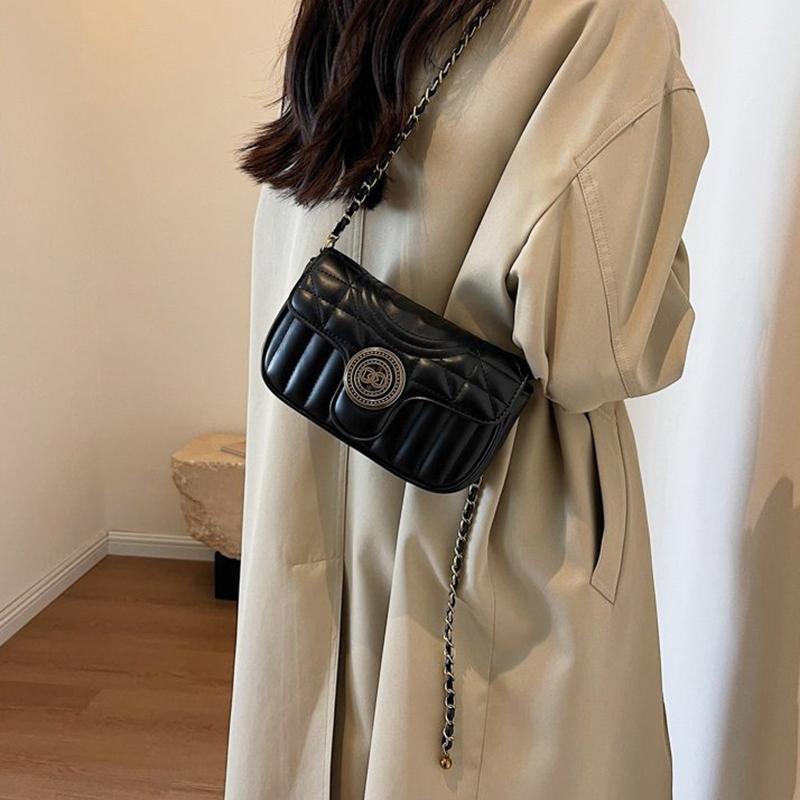 2024 New Bags Women's Bags Trendy Fashion Shoulder Bags Diamond Versatile Crossbody Bags Chain Bags High-end