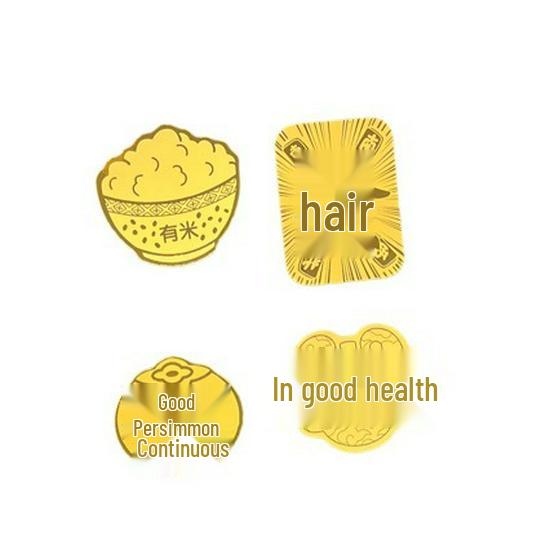 Shuibei 999 Pure Gold Get Rich Mobile Sticker - 2mg Gold Leaf Card & Magnet