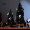 Cool Halloween Ornaments Black Tree with Eyeball Decor, Spooky Dark Centerpiece for Holiday Decorations Desk Shelf, Creative Party Scene Ornament,