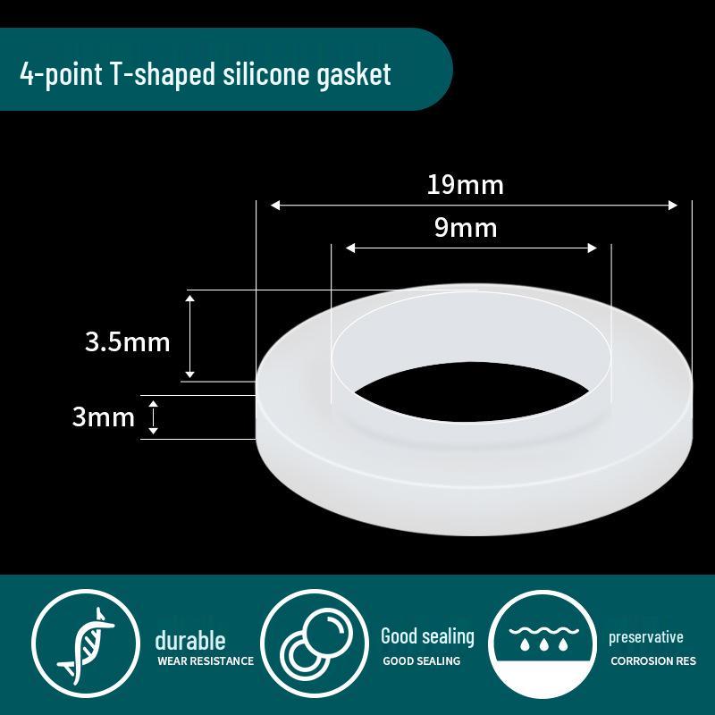1-Inch Silicone Rubber Gasket Washer for Water Heater, Faucet, and Hose with 4-Point Seal and Shower Head Compatibility.