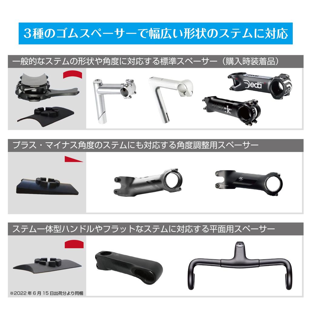 RecMount Plus Stem Mount R+STEM1 (Black) Adjustable Angle Smartphone Mount for Handlebars