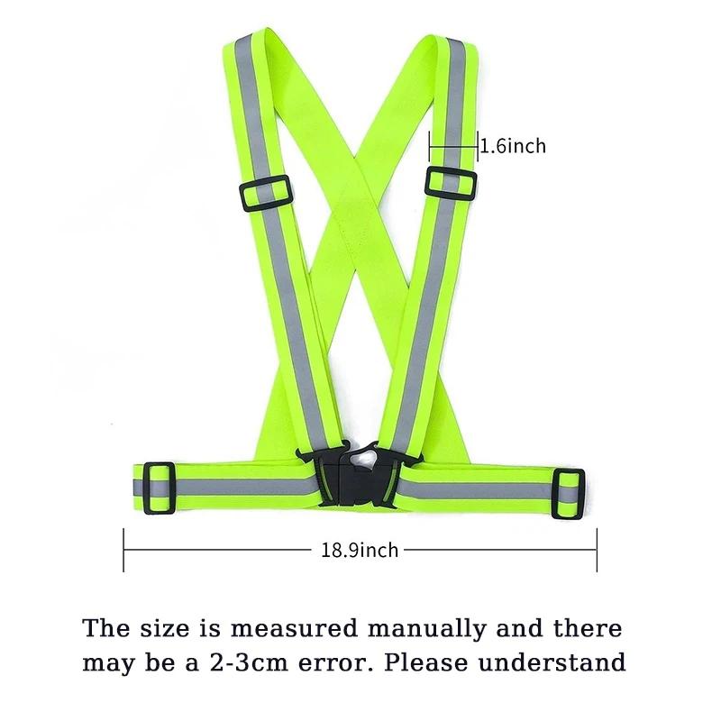 Outdoor Adjustable Safety Vests Night Walking Highlight Reflective Vest Lightweight Biking Safety Straps Waterproof Running Gear