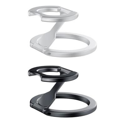 Adjustable Magnetic Phone Stand 360 Rotation Double Hoop Grip and Light Weight Foldable Design Mobile Mounts