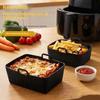 Air Fryer Silicone Pot Air Fryer Liner Heat Resistant Air Fryer Bake Silicone Basket Rectangle Baking Pan For Oven Microwave